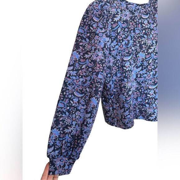 NWT Maison d’Amelie Floral Puff Sleeve Lightweight Sweater - Picture 5 of 7